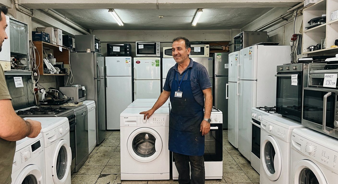 İkinci el beyaz eşya mağaza çalışani