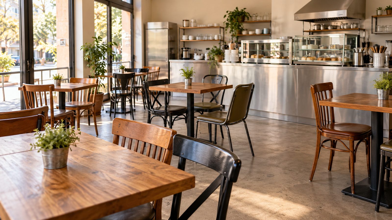 Kafe ve restoran masa sandalye grubu – temsili görsel